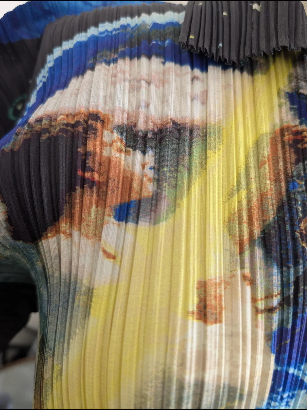 Issey Miyake Black Multicolor Pleats Please Constellation Button-Up Top RARE - Picture 3 of 9